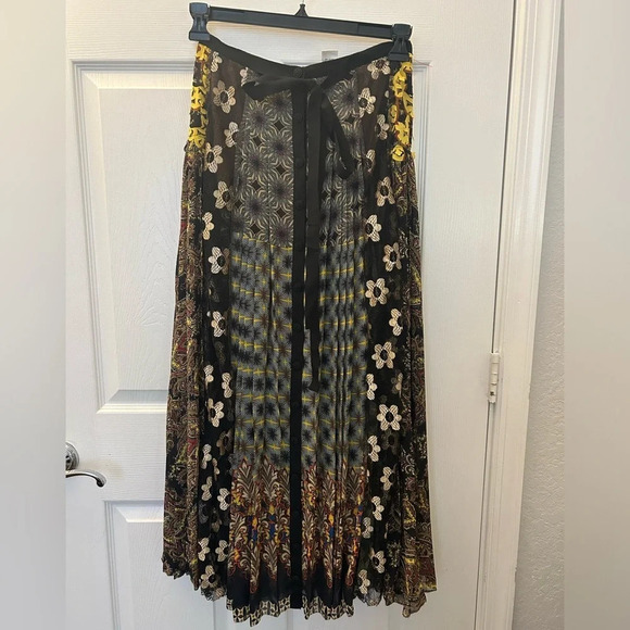Anthropologie Beguile By Byron Lars Petal Patch Maxi Skirt Size 2P - Picture 2 of 4